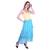 Women's Chiffon Ruffle Skirt with elastic in Sky Blue