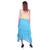 Women's Chiffon Ruffle Skirt with elastic in Sky Blue