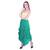 Women's Chiffon Ruffle Skirt with elastic in Dark Green