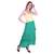 Women's Chiffon Ruffle Skirt with elastic in Dark Green