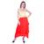 Women's Chiffon Ruffle Skirt with elastic in Red