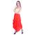 Women's Chiffon Ruffle Skirt with elastic in Red