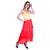 Women's Chiffon Ruffle Skirt with elastic in Red