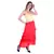 Women's Chiffon Ruffle Skirt with elastic in Red