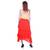 Women's Chiffon Ruffle Skirt with elastic in Red