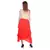 Women's Chiffon Ruffle Skirt with elastic in Red