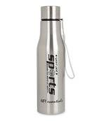 NFI essentials Stainless Steel Sports Bottle for School College Office Gym, 750ml, Silver