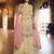 Beige Thread embroidered with foil mirror organza gharara suit