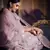 Baby-pink Thread embroidered with foil mirror organza gharara suit