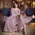 Baby-pink Thread embroidered with foil mirror organza gharara suit