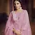 Baby-pink Thread embroidered with foil mirror organza gharara suit