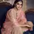 Peach Thread embroidered with foil mirror organza gharara suit