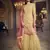 Glamorous Beige Colored Thread embroidered with foil mirror work organza Fabric gharara type Sharara suit for festive
