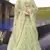 Light Green dori and sequins embroidered net semi stitched bridal lehenga