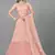 Peach embroidered net Semi Stitched bridal lehenga