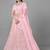 Pink embroidered net Semi Stitched Bridal Lehenga