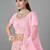 Pink embroidered net Semi Stitched Bridal Lehenga