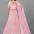 Pink embroidered net Semi Stitched bridal lehenga