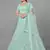 Sea-green embroidered net Semi Stitched bridal lehenga