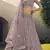 Mauve Purple Dori and Sequins embroidered net Semi Stitched bridal lehenga