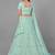Sea-green embroidered net Semi Stitched Bridal Lehenga