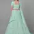 Sea-green embroidered net Semi Stitched bridal lehenga