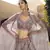 Mauve Purple Dori and Sequins embroidered net Semi Stitched bridal lehenga