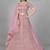 Pink embroidered net Semi Stitched Bridal Lehenga