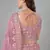 Pink embroidered net Semi Stitched bridal lehenga