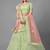 Light-green embroidered net Semi Stitched bridal lehenga