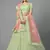 Light-green embroidered net Semi Stitched bridal lehenga