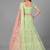 Light-green embroidered net Semi Stitched bridal lehenga