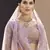 Lilac Thread ans sequins embroidered net Semi Stitched bridal lehenga