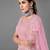 Pink embroidered net Semi Stitched bridal lehenga