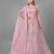 Pink embroidered net Semi Stitched bridal lehenga