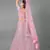 Pink embroidered net Semi Stitched bridal lehenga