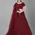 Maroon embroidered net Semi Stitched bridal lehenga