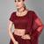 Maroon embroidered net Semi Stitched bridal lehenga