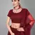 Maroon embroidered net Semi Stitched bridal lehenga