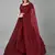 Maroon embroidered net Semi Stitched bridal lehenga