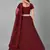 Maroon embroidered net Semi Stitched bridal lehenga