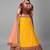 Mustard embroidered net Semi Stitched Bridal Lehenga