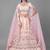 Pink embroidered net Semi Stitched Bridal Lehenga