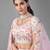 Pink embroidered net Semi Stitched Bridal Lehenga