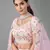 Pink embroidered net Semi Stitched bridal lehenga