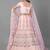 Pink embroidered net Semi Stitched Bridal Lehenga