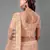 Peach embroidered net Semi Stitched bridal lehenga