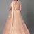 Peach embroidered net Semi Stitched bridal lehenga