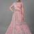 Pink embroidered net Semi Stitched Bridal Lehenga