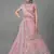 Pink embroidered net Semi Stitched bridal lehenga